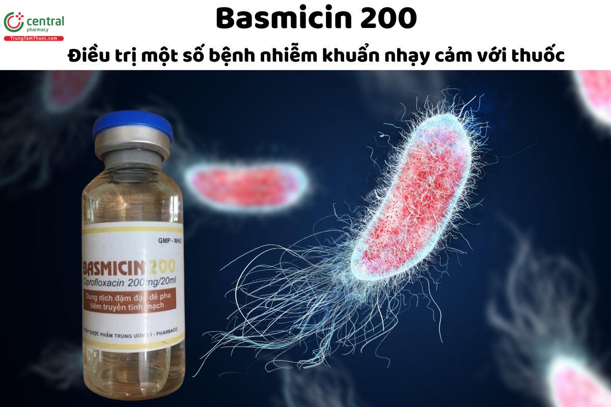 Thuốc Basmicin 200 - Điều trị các nhiễm khuẩn nhạy cảm với thuốc