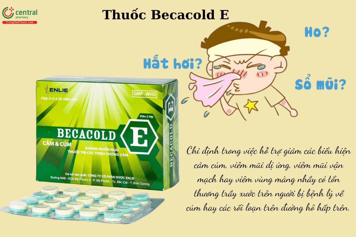 Chỉ định của thuốc Becacold E