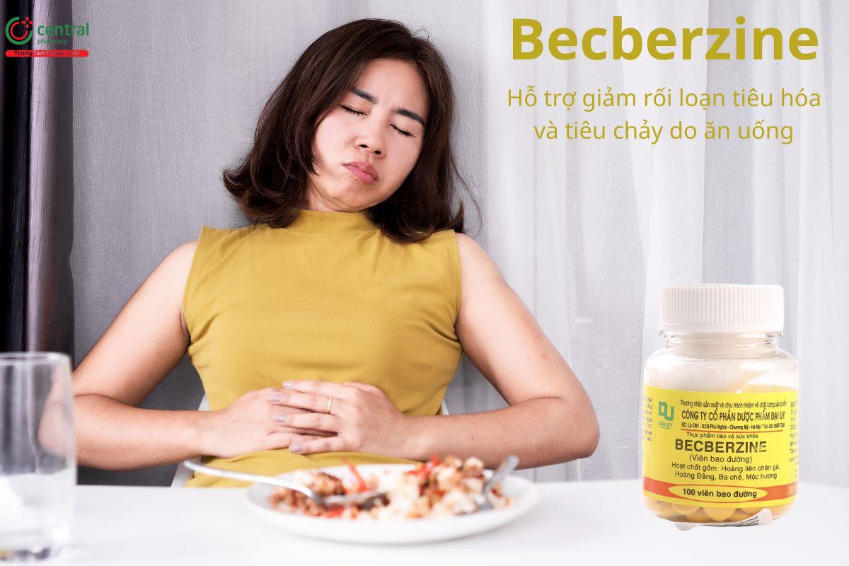 Becberzine hỗ trợ làm giảm rối loạn tiêu hóa và tiêu chảy do ăn uống