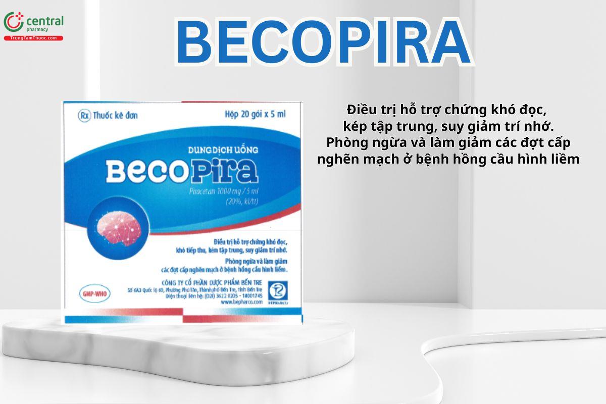 Becopira được chỉ định trong nhiều bệnh lý thần kinh và mạch máu