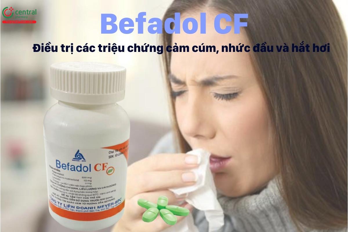 Thuốc Befadol CF - điều trị các triệu chứng cảm cúm, nhức đầu và hắt hơi