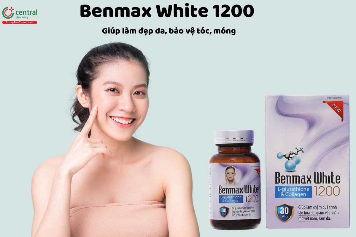 Benmax White 1200 - Giúp chống oxy hóa, làm đẹp da, tóc và móng