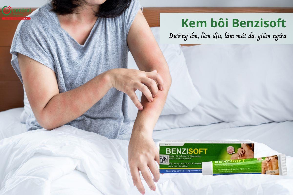 Kem bôi Benzisoft - Giữ ẩm, làm dịu mát da khi bị mẩn ngứa, nốt đỏ, kích ứng