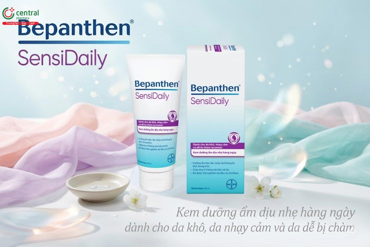 Kem dưỡng ẩm Bepanthen Sensidaily 200ml cho da khô, da nhạy cảm, da chàm