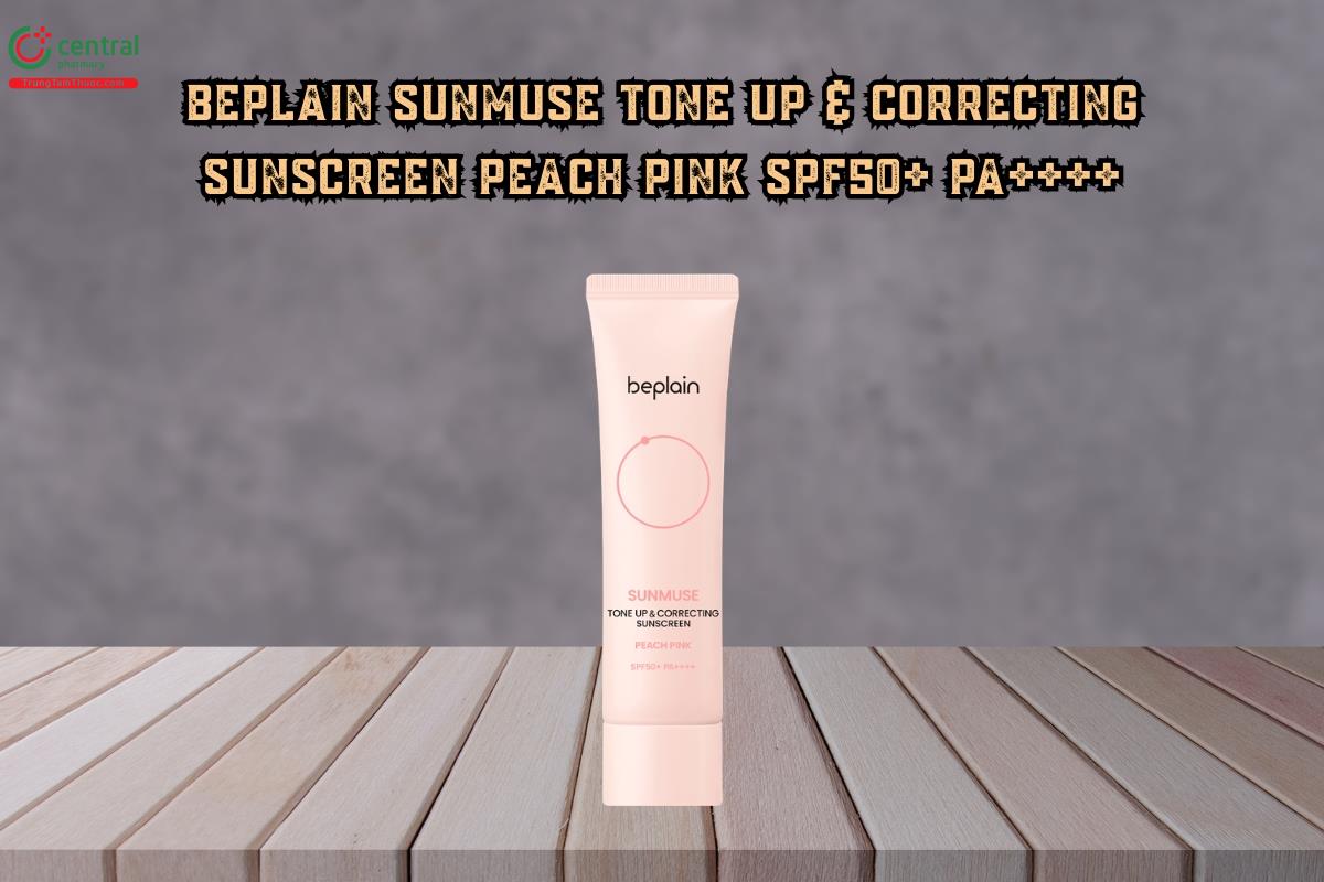 Beplain Sunmuse Tone Up & Correcting Sunscreen Peach Pink SPF50+ PA++++