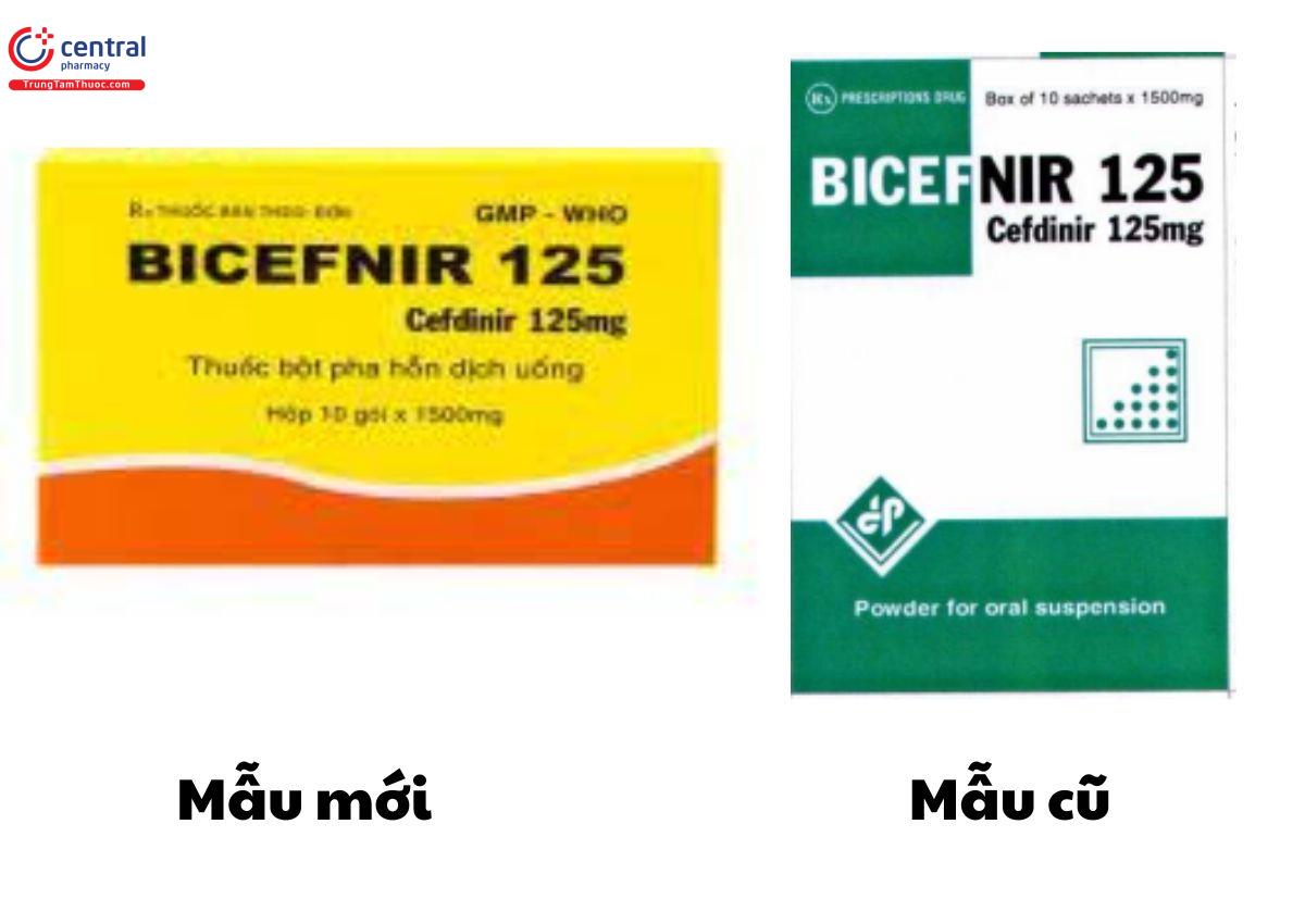 Thuốc Bicefnir 125 mẫu mới và mẫu cũ