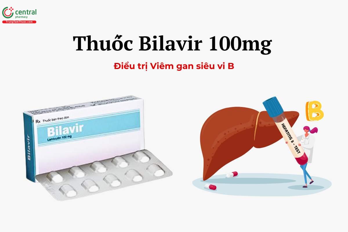 Thuốc Bilavir 100mg điều trị viêm gan siêu vi B, ngăn ngừa xơ hóa gan