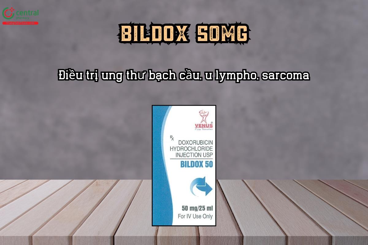 Điều trị ung thư bạch cầu, u lympho, sarcoma, ung thư vú và phổi - Thuốc Bildox 50mg