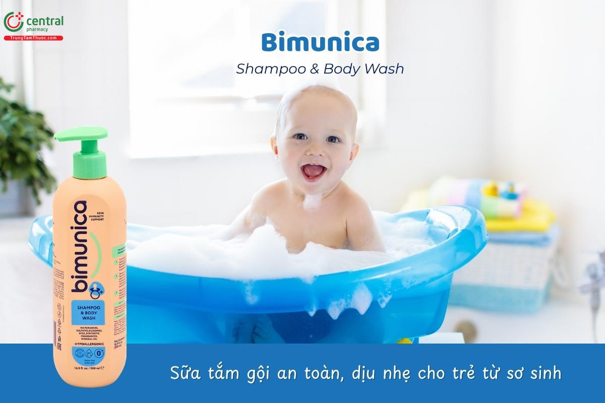 Sữa tắm gội Bimunica Shampoo & Body Wash giúp làm sạch da và tóc cho trẻ