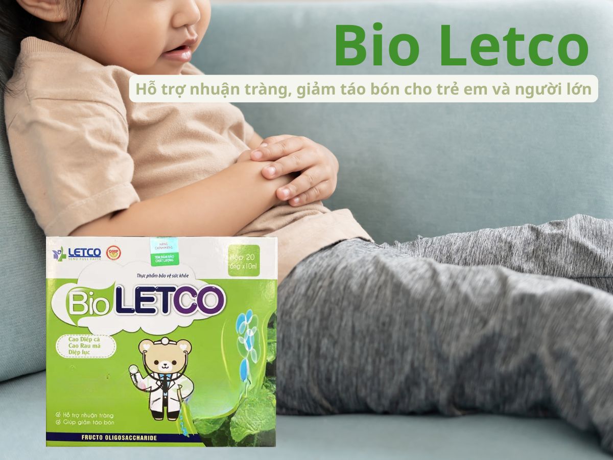 Bio Letco hỗ trợ nhuận tràng, giảm táo bón cho trẻ em và người lớn