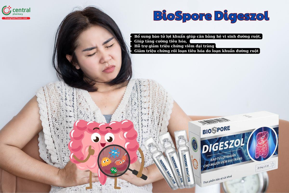 BioSpore Digeszol giúp bổ sung lợi khuẩn, tăng cường tiêu hoá