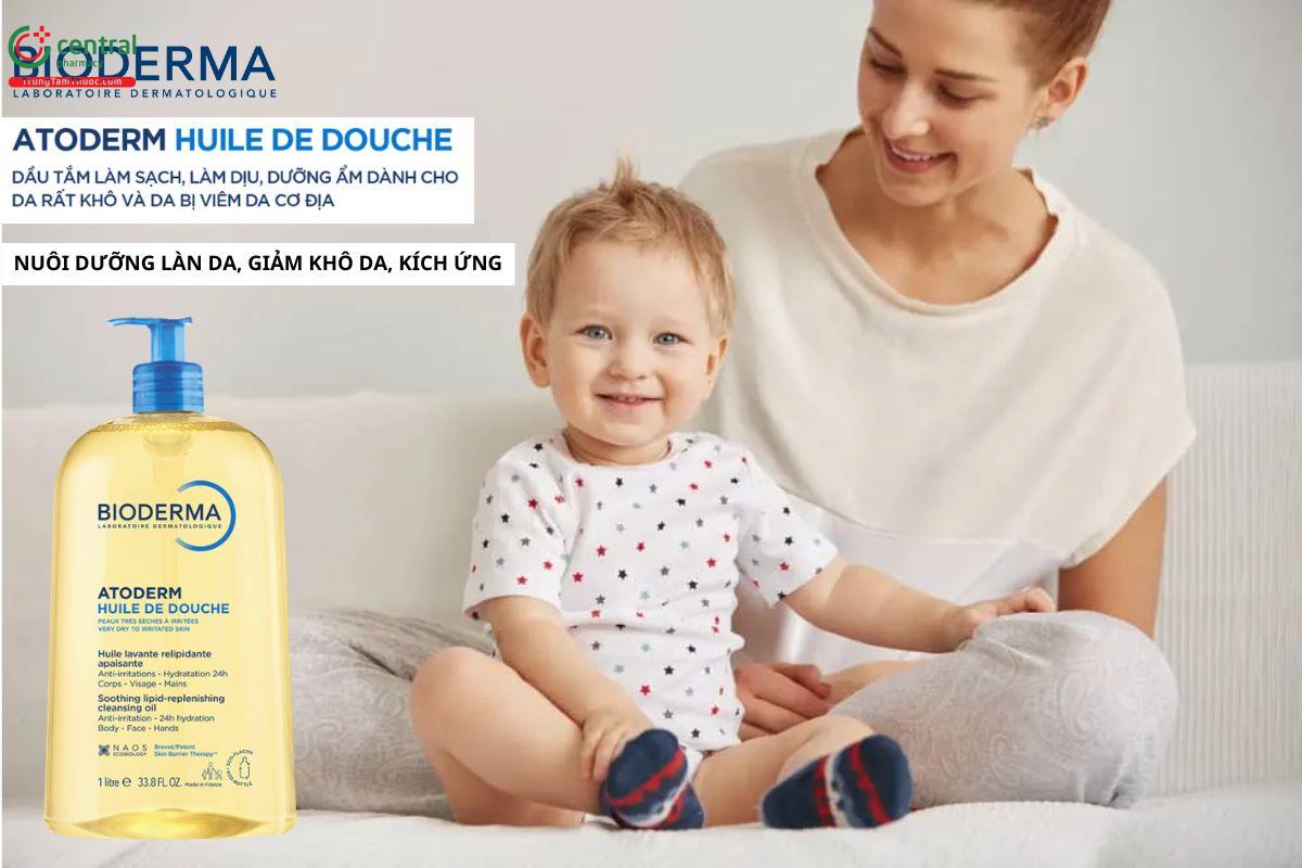 Bioderma Atoderm Huile De Douche - Dầu tắm làm sạch, làm dịu, dưỡng ẩm