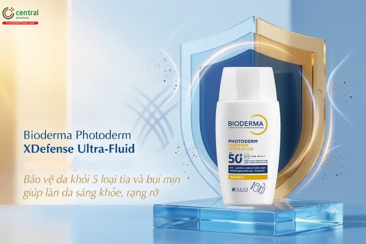 Sữa chống nắng Bioderma Photoderm XDefense Ultra-Fluid SPF50+ bảo vệ da