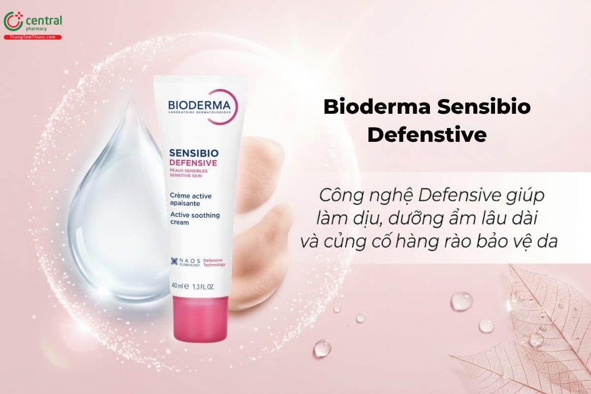 Kem dưỡng Bioderma Sensibio Defensive 40ml hỗ trợ làm dịu, cấp ẩm cho da