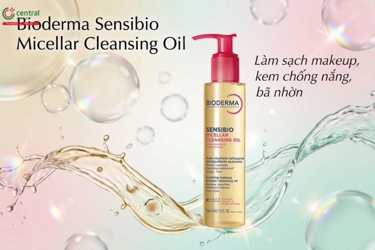 Dầu tẩy trang Bioderma Sensibio Micellar Cleansing Oil giúp làm sạch da