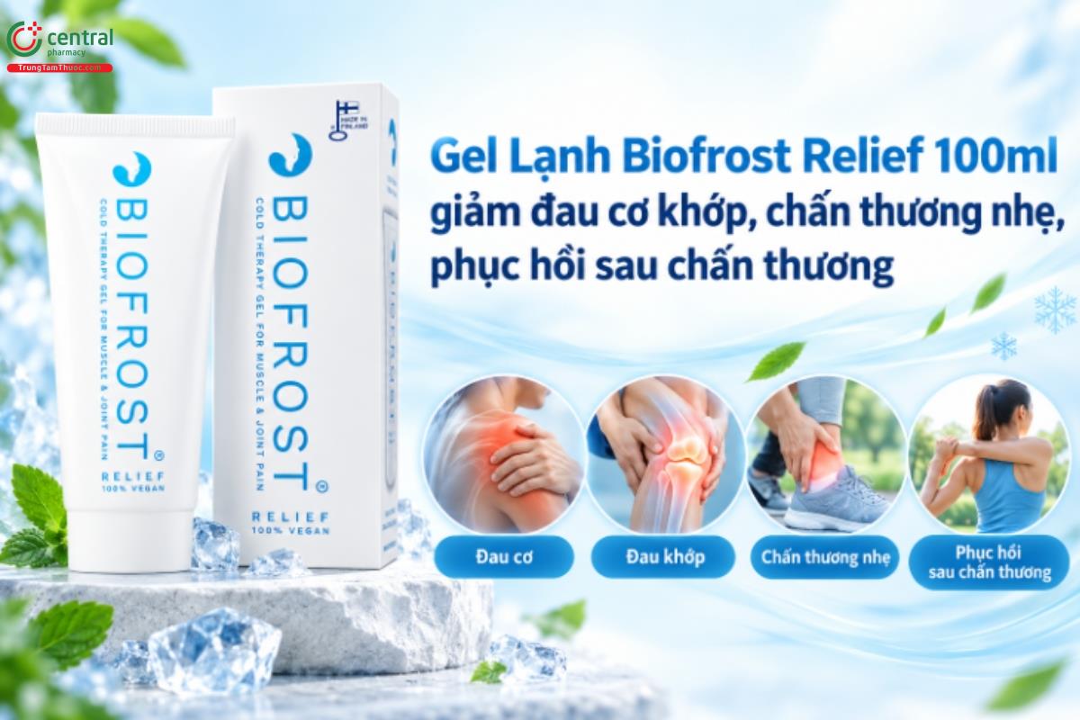 Gel Lạnh Biofrost Relief 100ml giảm đau cơ khớp, chấn thương nhẹ, phục hồi sau chấn thương
