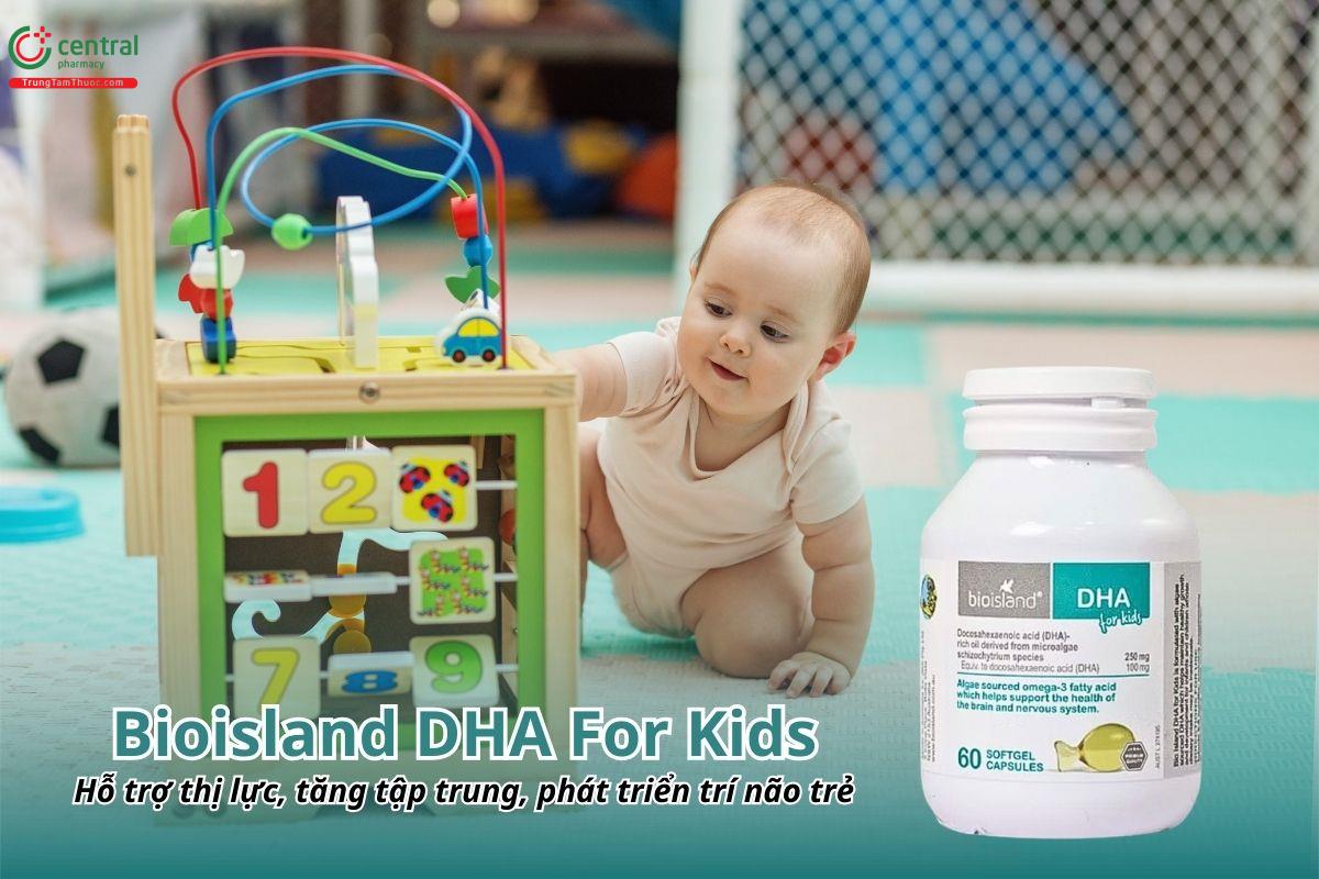 Bioisland DHA For Kids hỗ trợ thị lực, tăng tập trung và phát triển trí não trẻ