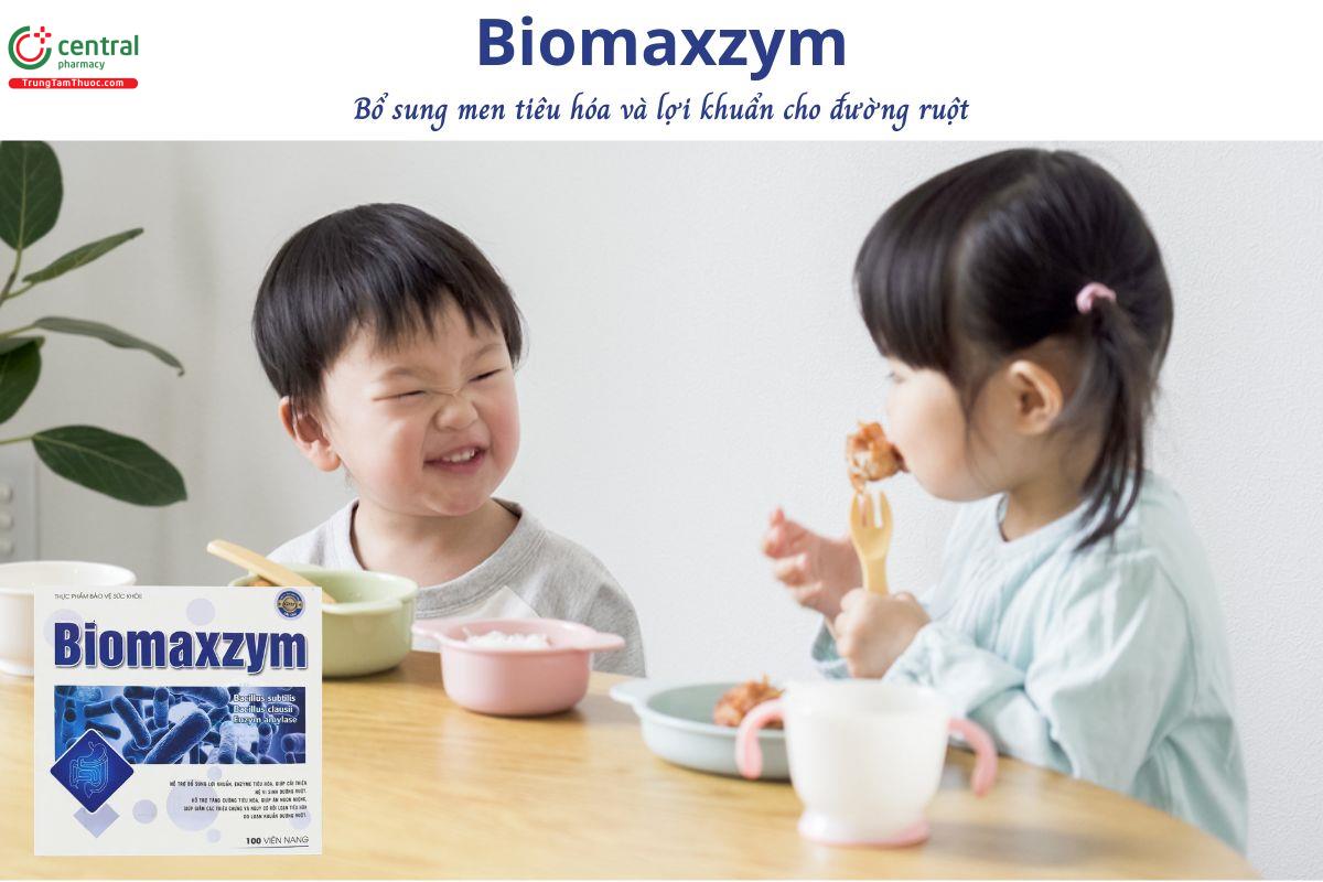 Biomaxzym giúp bổ sung lợi khuẩn, enzym tiêu hóa, giúp ăn ngon miệng