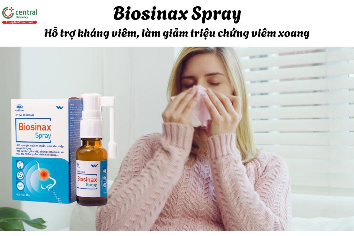 Biosinax Spray - Giúp duy trì độ ẩm tự nhiên cho mũi họng