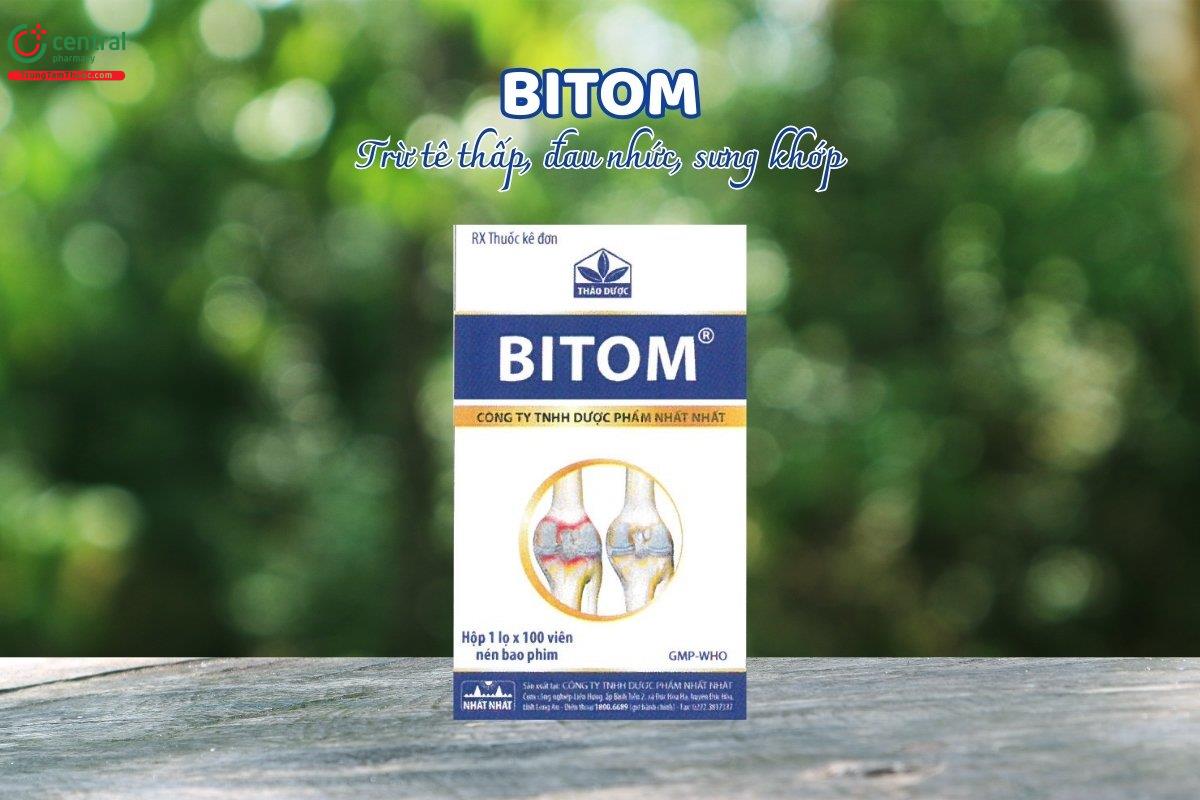 Thuốc Bitom thường được sử dụng trong các trường hợp viêm khớp, viêm đa khớp dạng thấp, thoái hóa cột sống cổ và lưng, đau thần kinh tọa, đau dây thần kinh liên sườn.