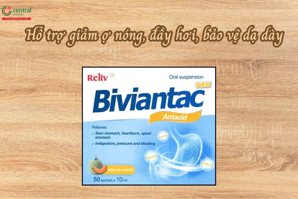 Thuốc Biviantac New Melon Taste giảm ợ nóng, đầy hơi, bảo vệ dạ dày