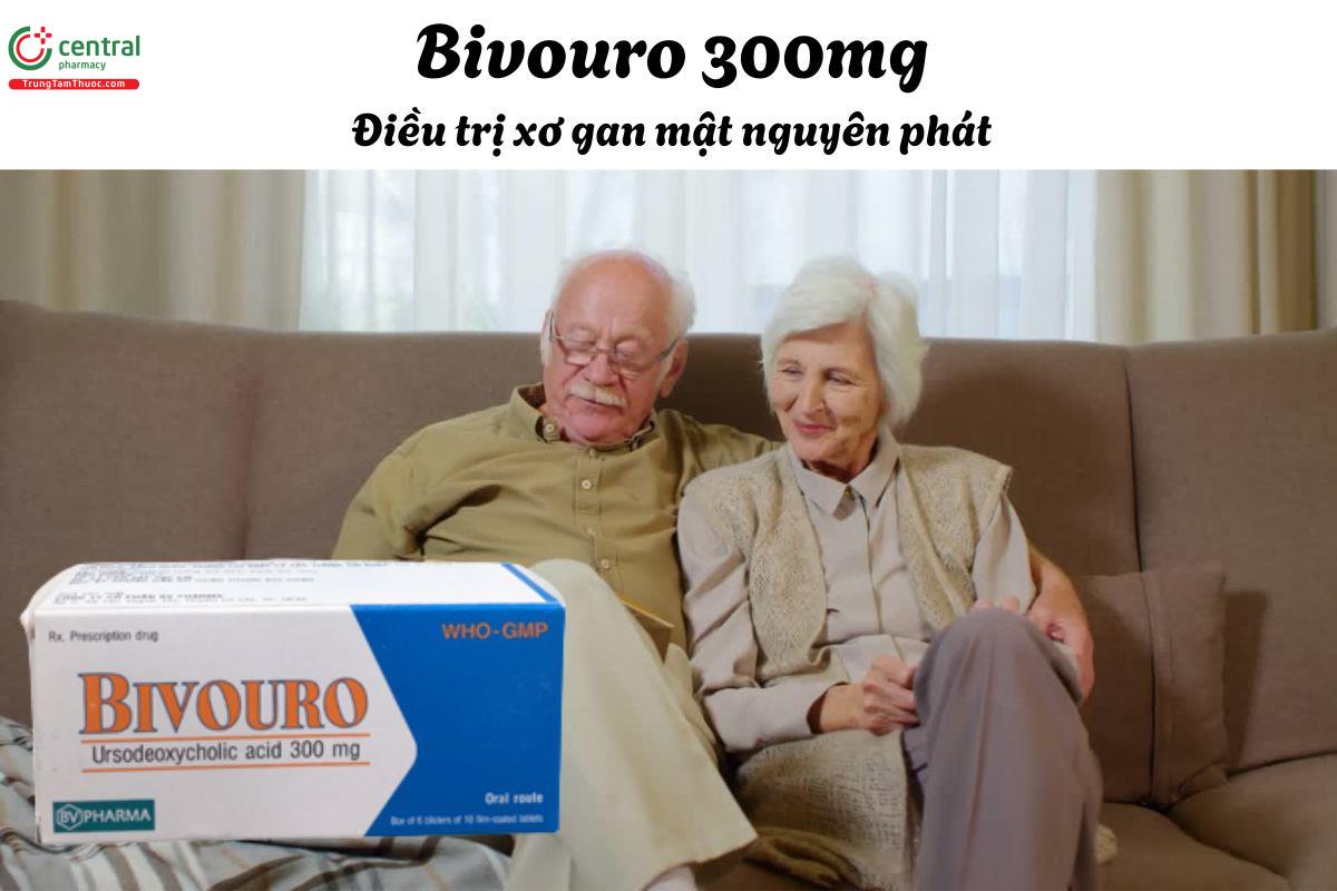 Thuốc Bivouro 300mg - Giúp làm tan sỏi mật cholesterol không cản quang