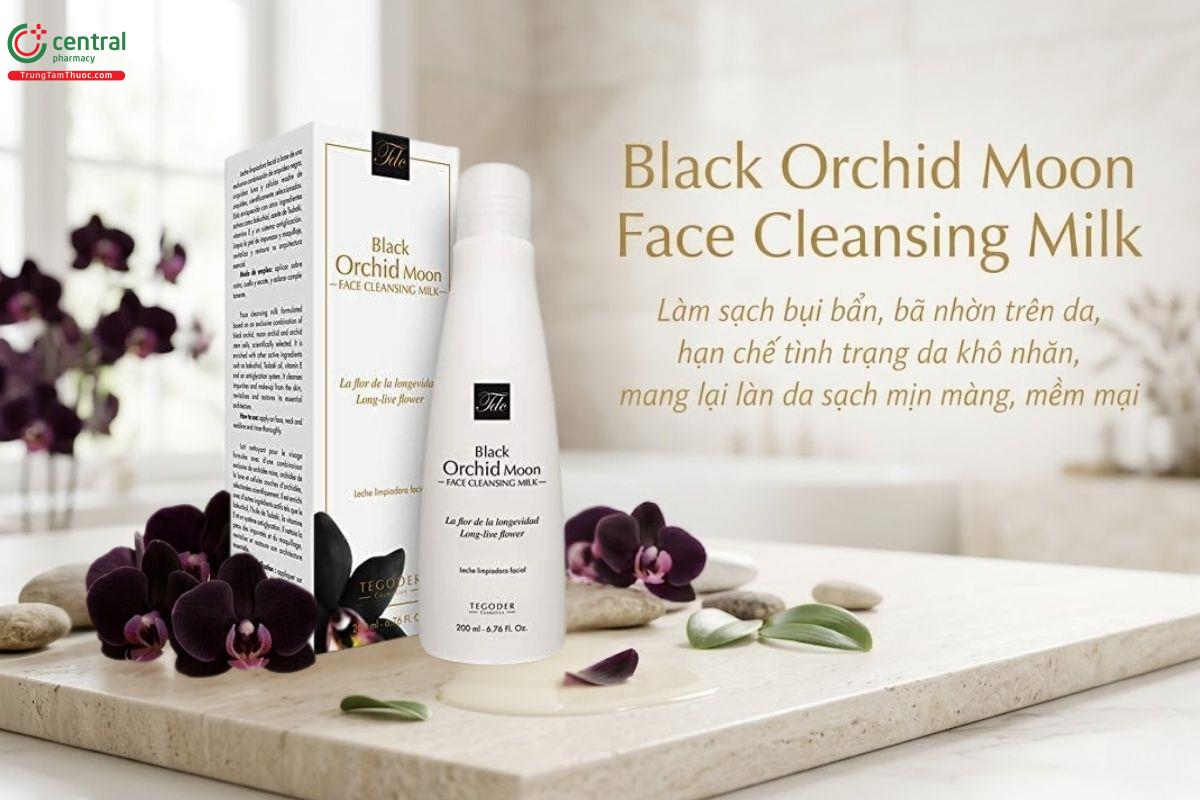 Sữa tẩy trang Black Orchid Moon Face Cleansing Milk giúp làm sạch da