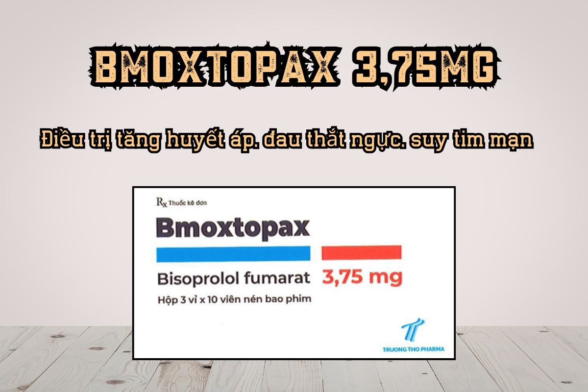 Thuốc Bmoxtopax 3,75mg – Điều trị tăng huyết áp, đau thắt ngực