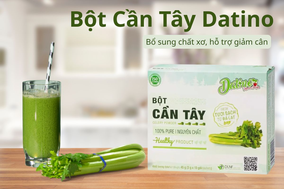 Bột Cần tây Datino hỗ trợ bố sung chất xơ, giúp giảm cân