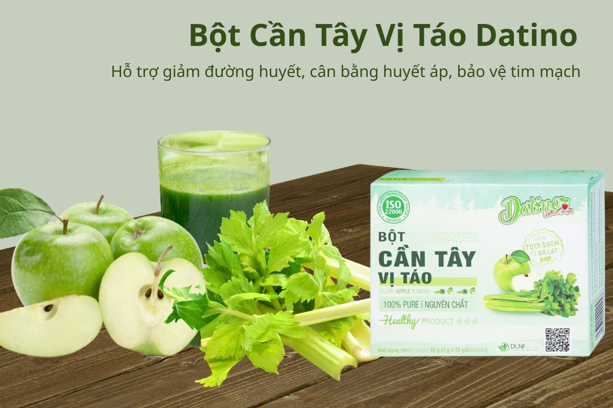 Bột Cần Tây Vị Táo Datino giúp giảm cân, tăng cường sức khoẻ