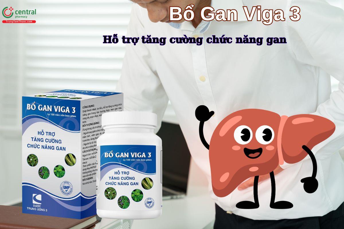 Viên uống Bổ Gan Viga 3 giúp tăng cường chức năng gan