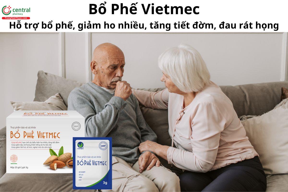 Bổ Phế Vietmec - Giúp tăng cường chức năng hô hấp, làm dịu các cơn ho