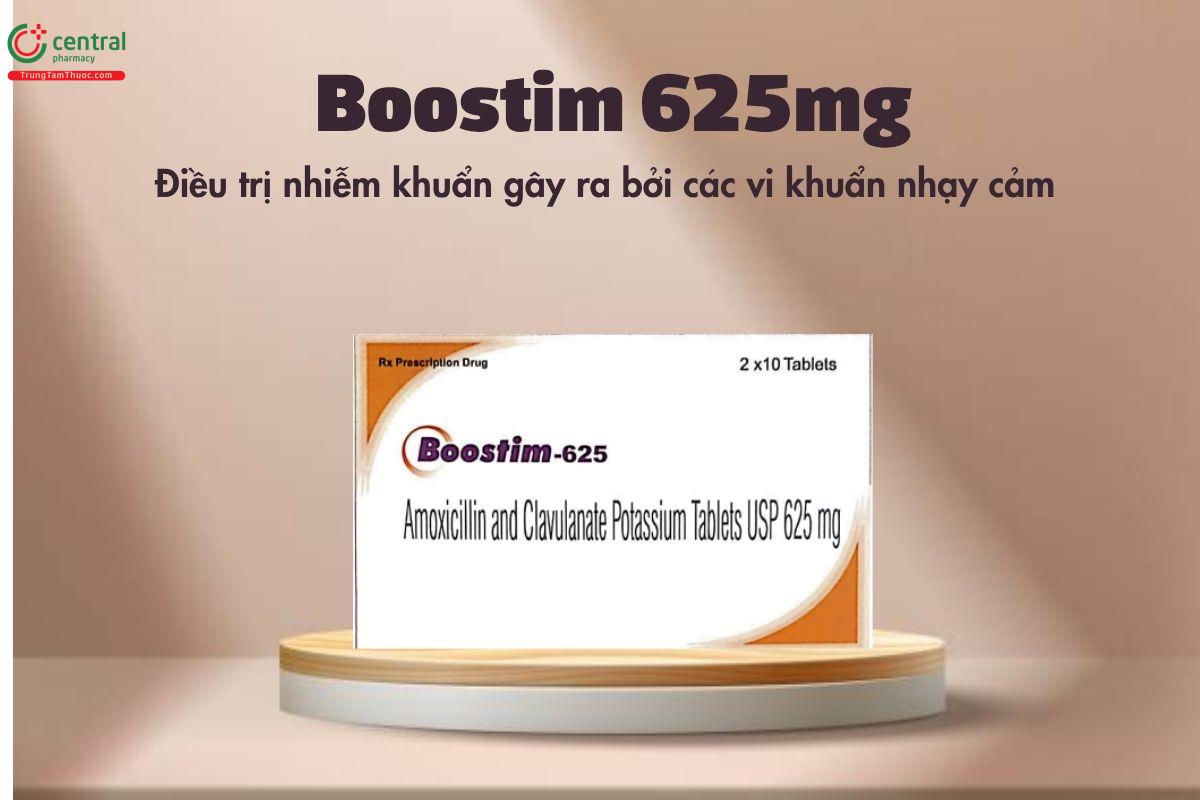 Thuốc Boostim 625mg - Điều trị nhiễm khuẩn gây ra bởi các vi khuẩn nhạy cảm 