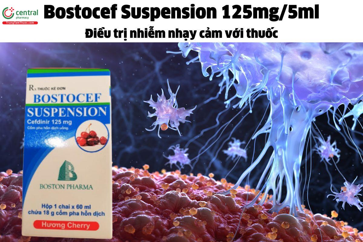 Thuốc Bostocef Suspension 125mg/5ml - Điều trị nhiễm khuẩn trên da