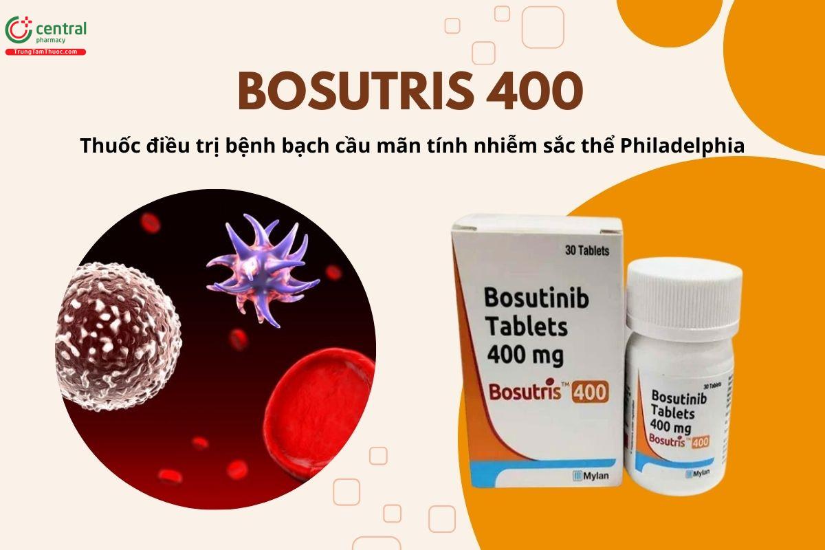 Thuốc Bosutris 400 điều trị bệnh bạch cầu mãn tính nhiễm sắc thể Philadelphia