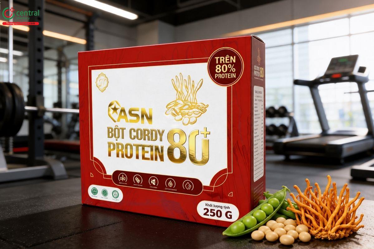 Bột Cordy Protein 80+ hỗ trợ phát triển và phục hồi cơ bắp