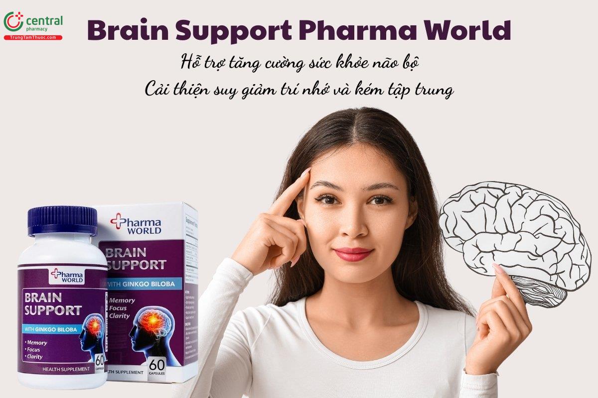 Brain Support Pharma World hỗ trợ tăng cường sức khỏe não bộ