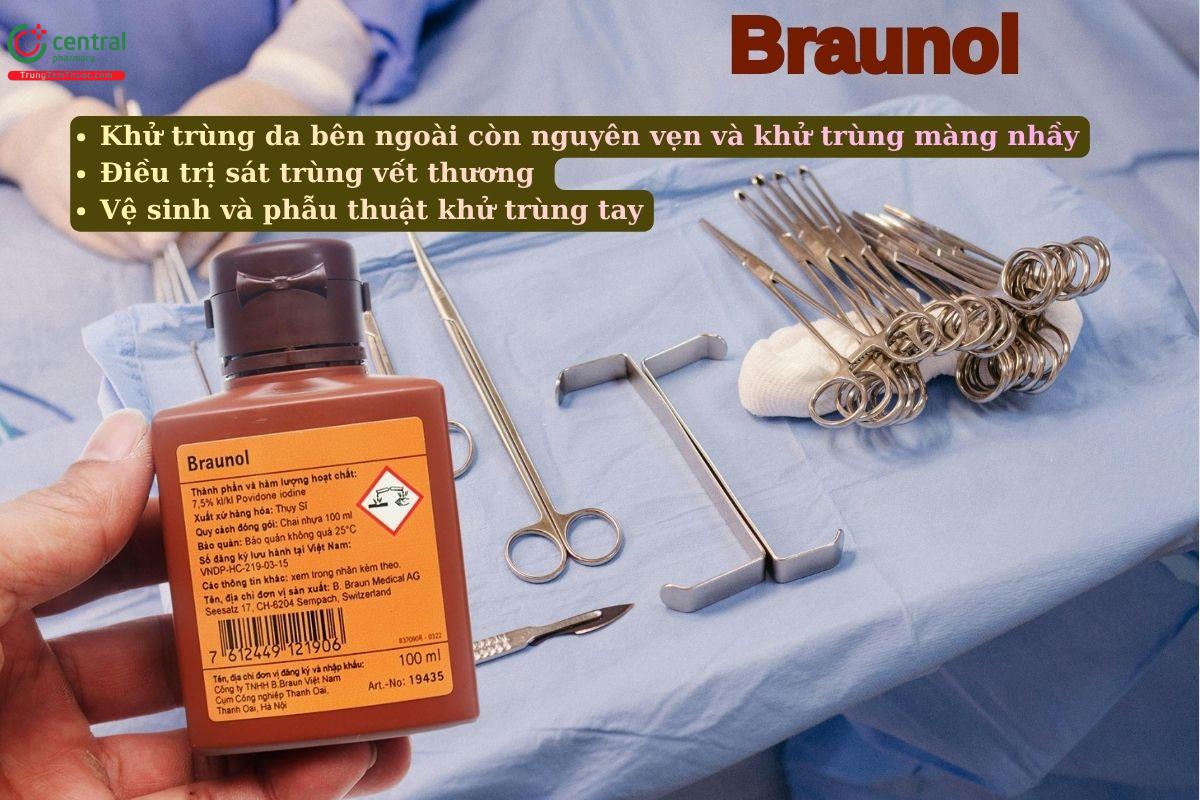 Dung dịch Braunol - Vệ sinh và phẫu thuật khử trùng tay