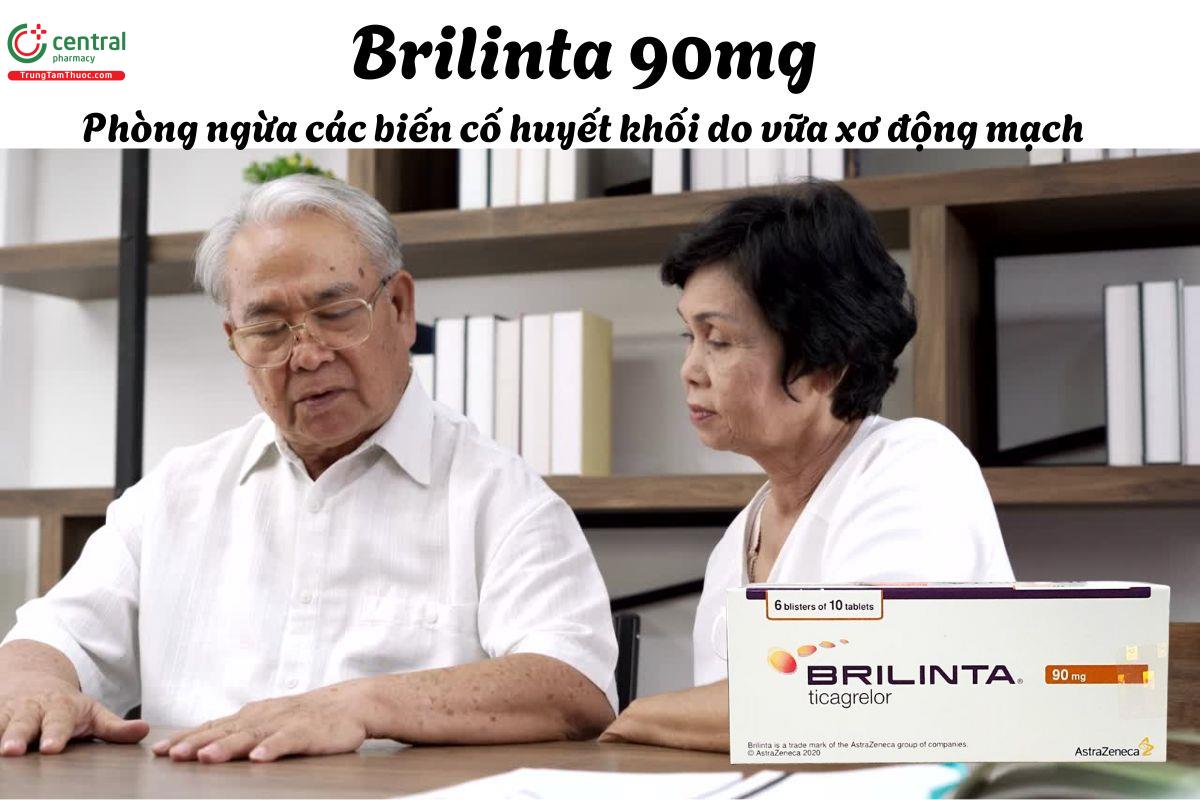 Thuốc Brilinta 90mg phòng huyết khối do xơ vữa
