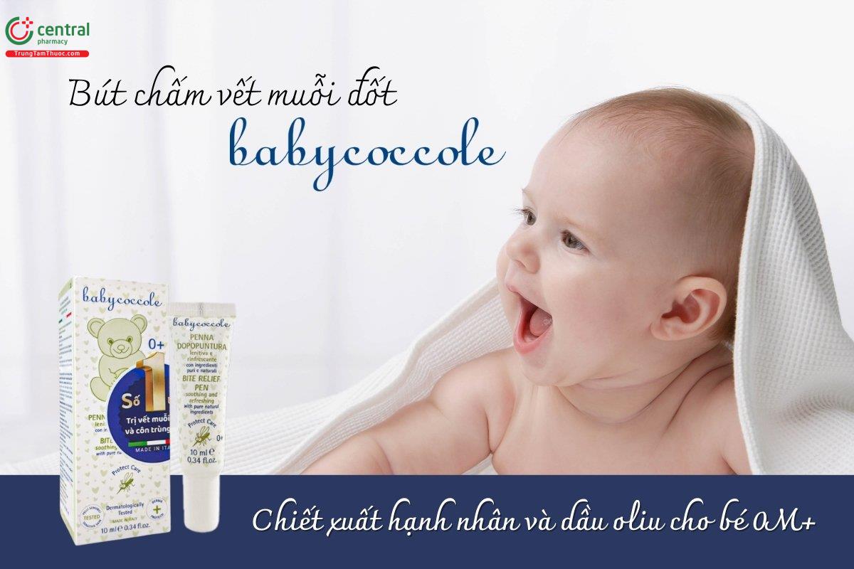 Bút chấm vết muỗi đốt chiết xuất hạnh nhân và dầu oliu Babycoccole làm dịu, làm mát, giảm sưng nhanh chóng sau khi bé bị muỗi hoặc côn trùng cắn, mang lại độ ẩm tối ưu cho làn da bé.