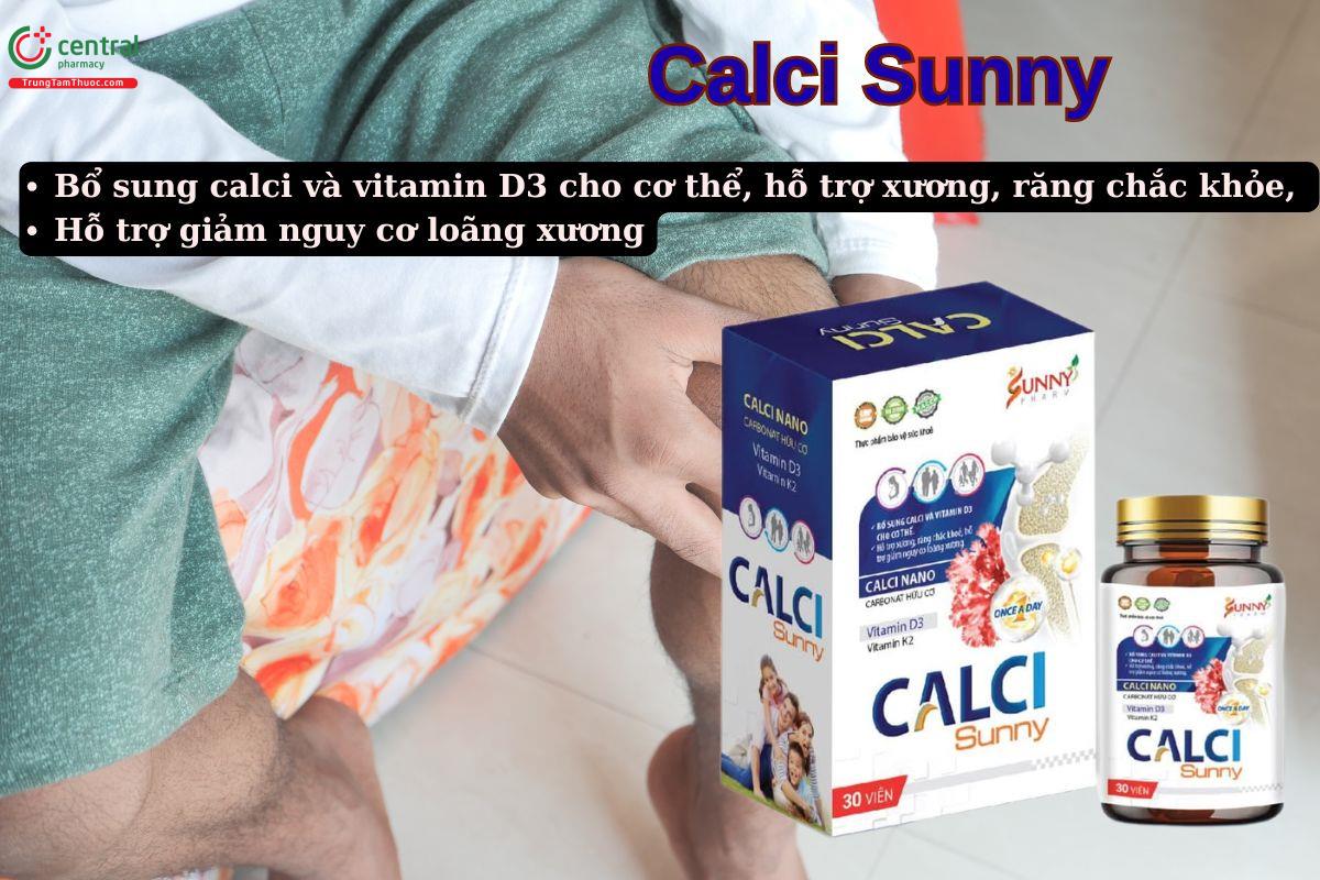 Viên uống Calci Sunny giúp xương răng chắc khoẻ, giảm nguy cơ loãng xương