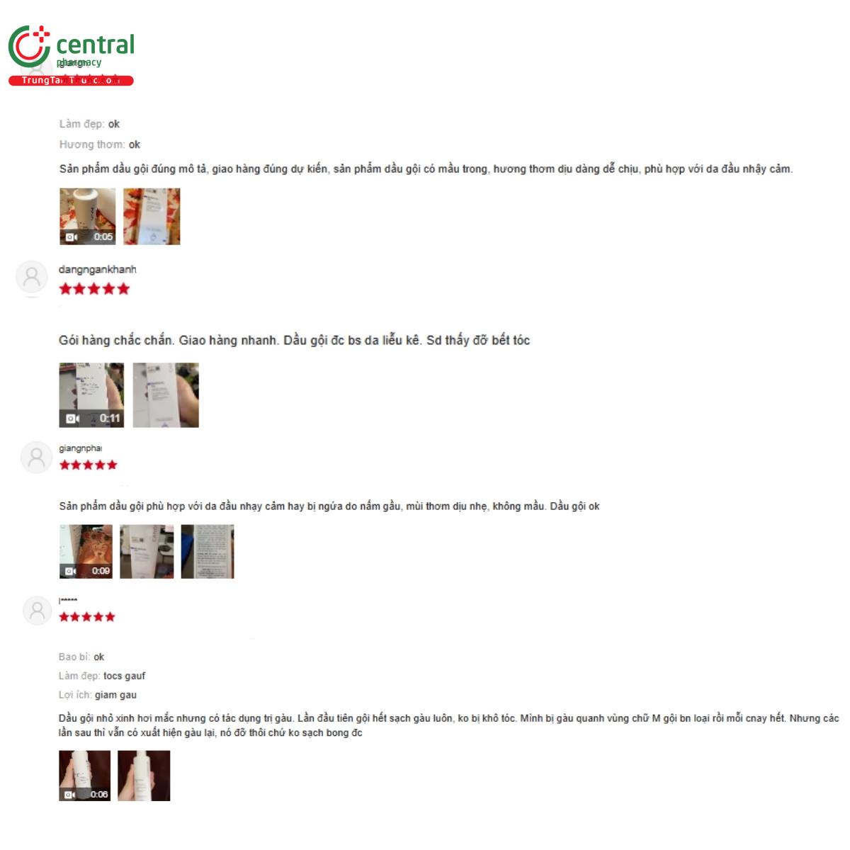 Một số đánh giá của khách hàng về sản phẩm CANOVA RIVESCAL DS Soothing Shampoo