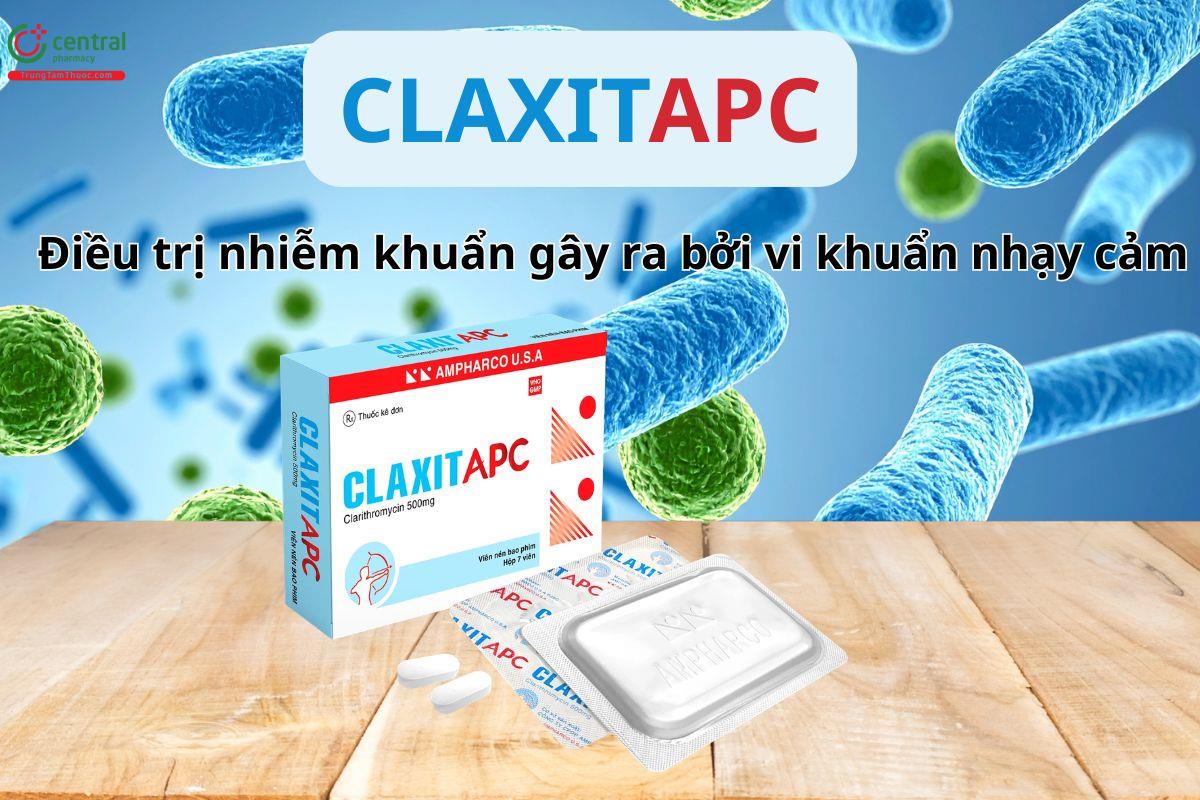 CLAXITAPC 500mg điều trị nhiễm khuẩn do vi khuẩn nhạy cảm