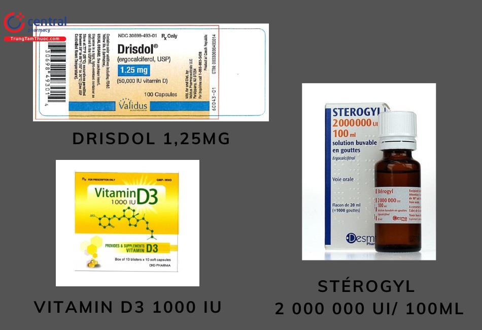 Các dạng thuốc chứa Vitamin D phổ biến trên thị trường hiện nay