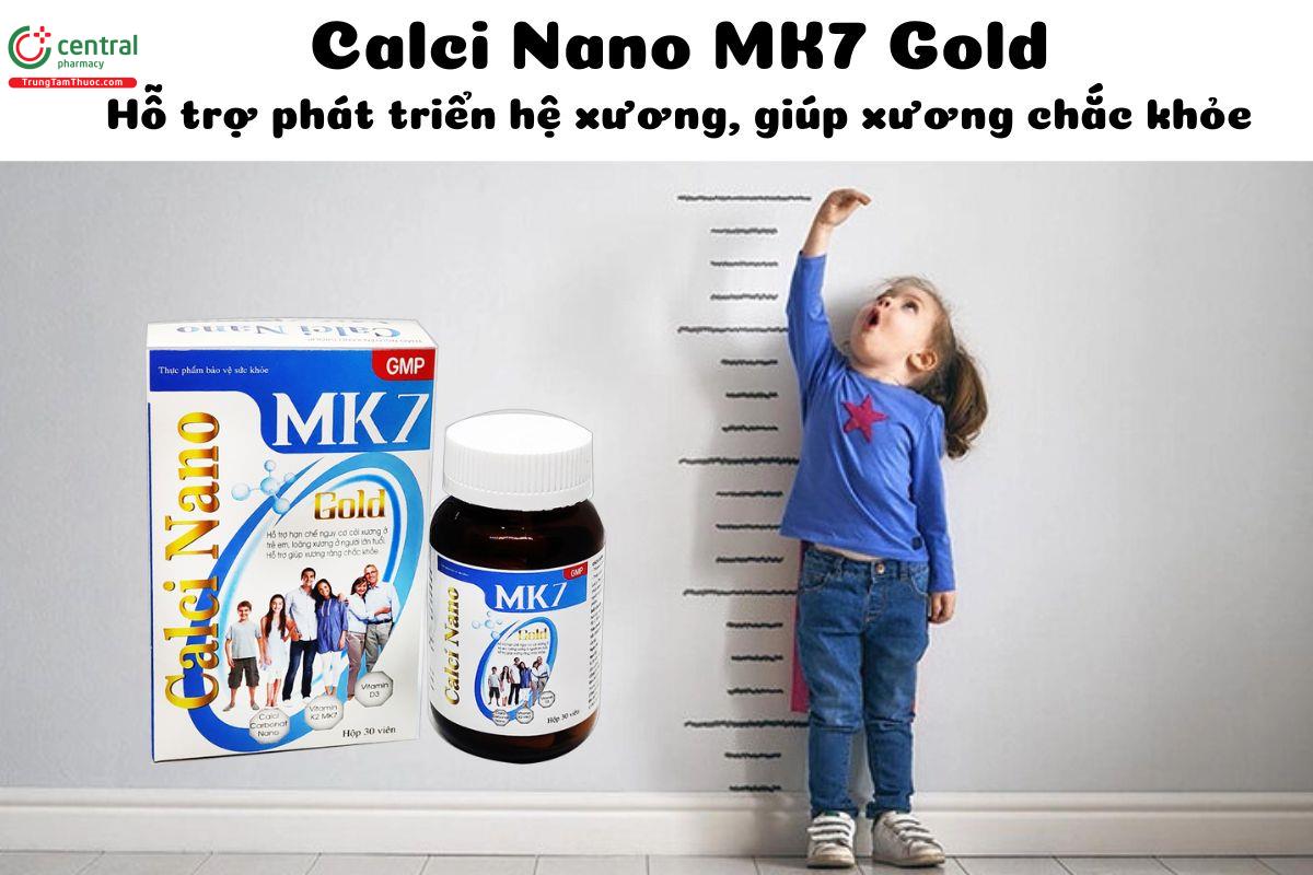 Calci Nano MK7 Gold - Hỗ trợ phát triển hệ xương, giúp xương chắc khỏe