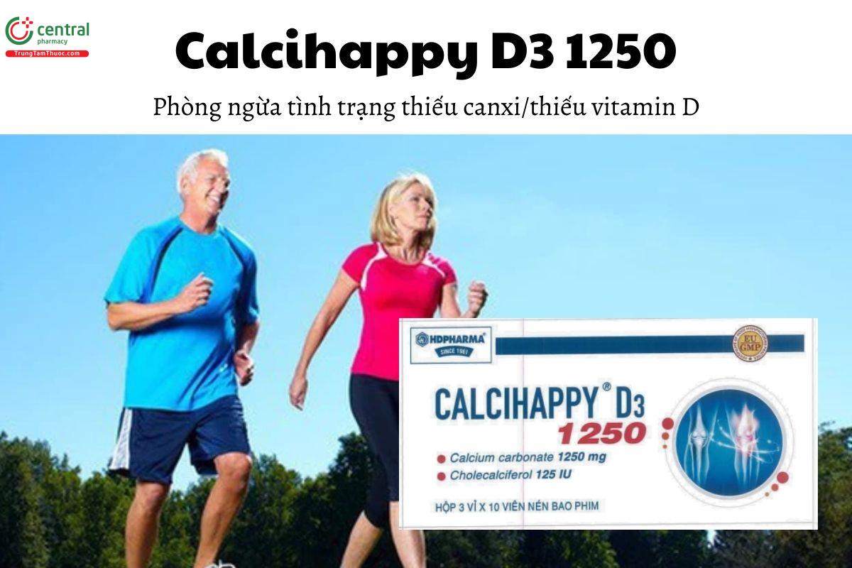Thuốc Calcihappy D3 1250 - Phòng ngừa tình trạng thiếu canxi/thiếu vitamin D