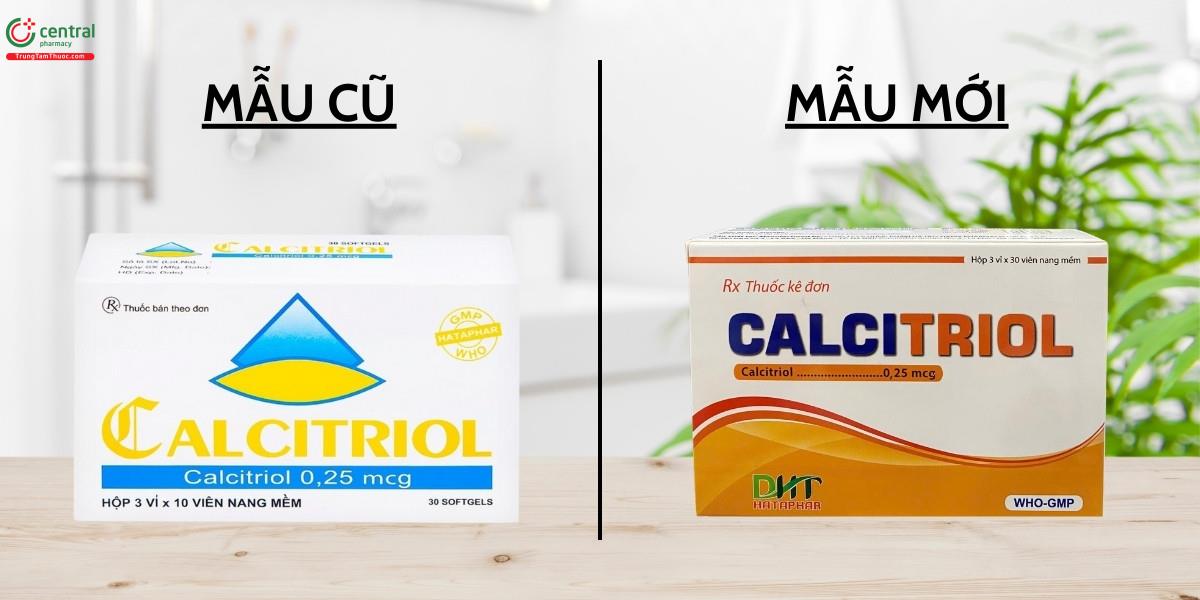 Thông bao thay đổi bao bì mới của thuốc Calcitriol 0.25mcg DHT