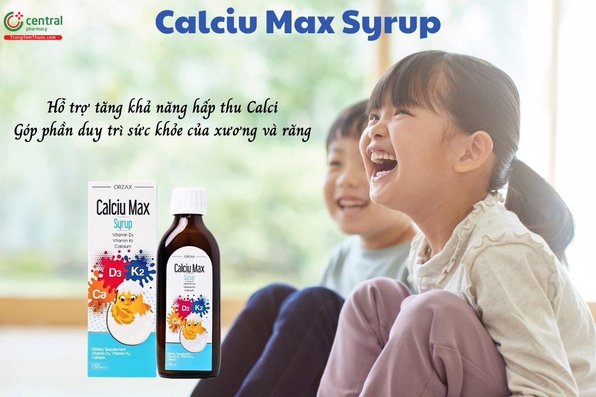 Calciu Max Syrup hỗ trợ tăng khả năng hấp thu Calci, góp phần duy trì sức khỏe của xương và răng
