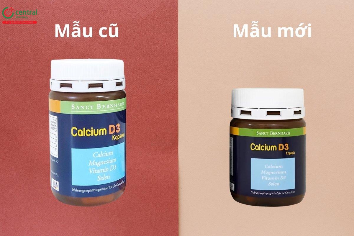 Thay đổi mẫu sản phẩm Calcium-D3 Kapseln Sanct Bernhard