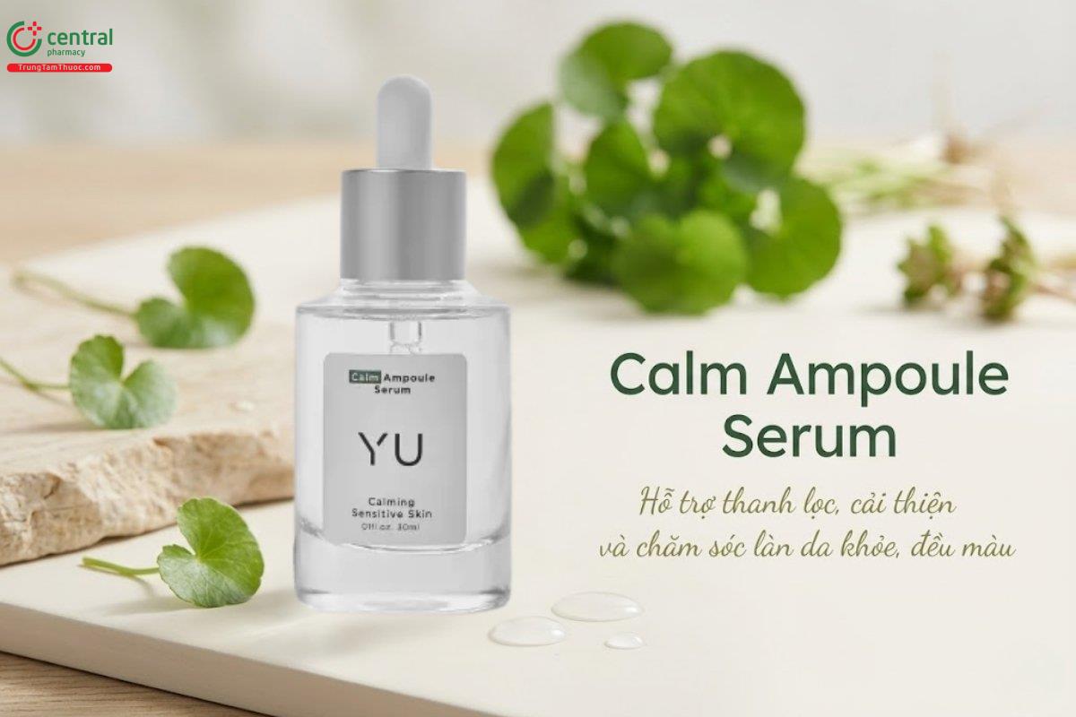 Calm Ampoule Serum Yu Cosmetics thanh lọc, làm dịu và chăm sóc da khoẻ